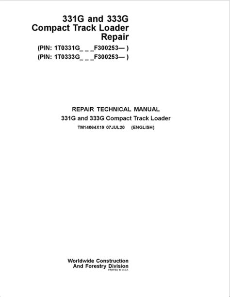 john deere 333g service manual